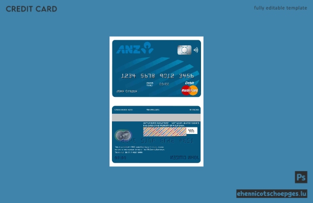 Beispielvorschau für eine Mastercard der australischen ANZ Bank